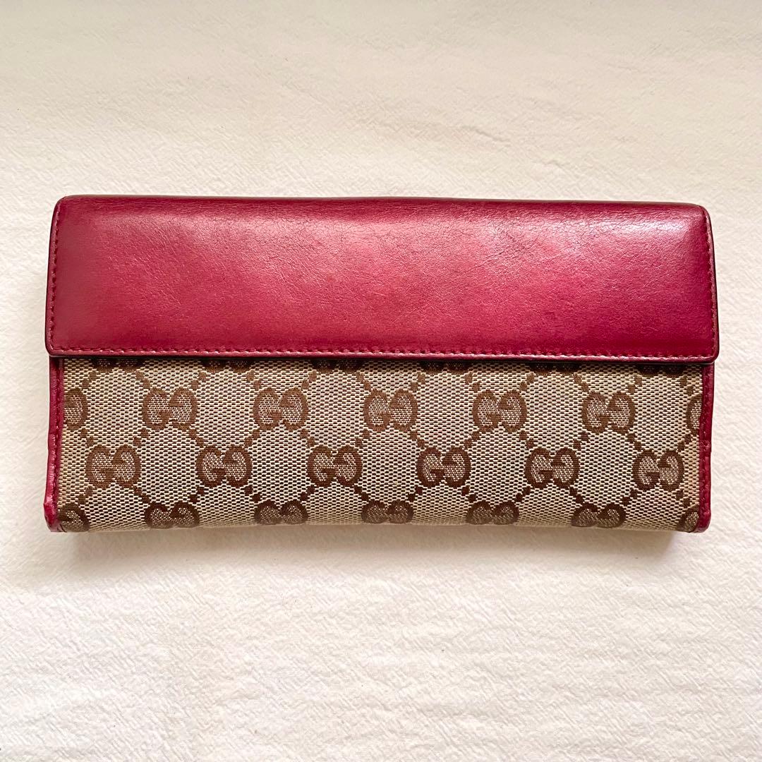 GUCCI グッチ ラブリーハート GGキャンバス 長財布 1219-② - メルカリ