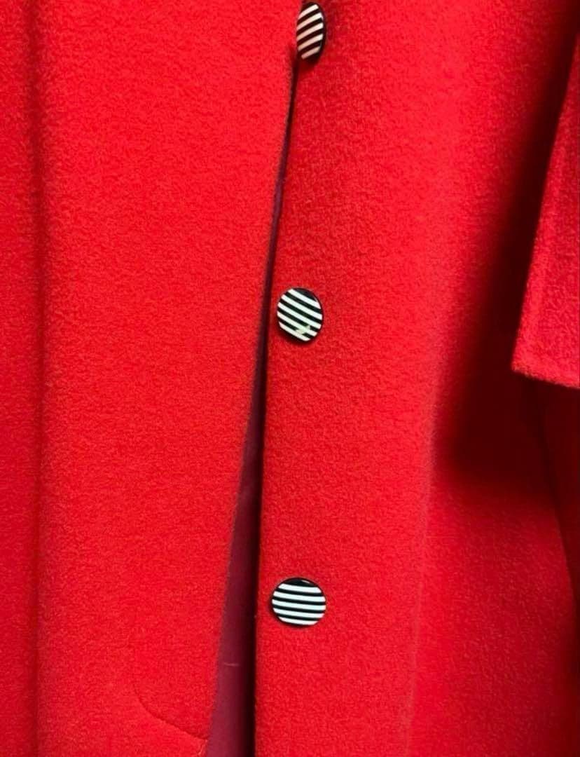 定価14.3万 新品タグ付き ボーダーズアットバルコニー ケープコート 赤 36