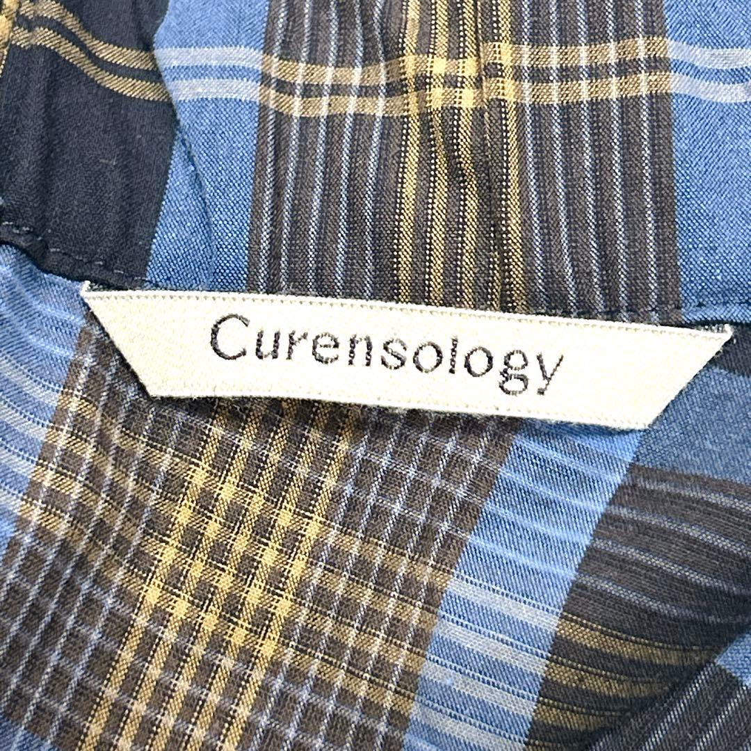 美品❤︎カレンソロジー チェックティアードスカート マキシ丈 洗える ブルー 36