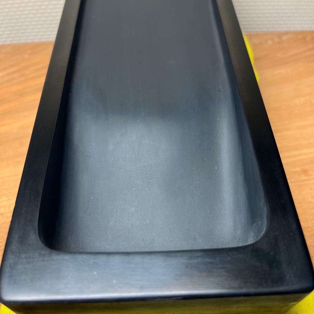 ⭕️雄勝硯　伝統工芸士　杉山唐龍斎　1.5kg超　22cm超　海が27mm