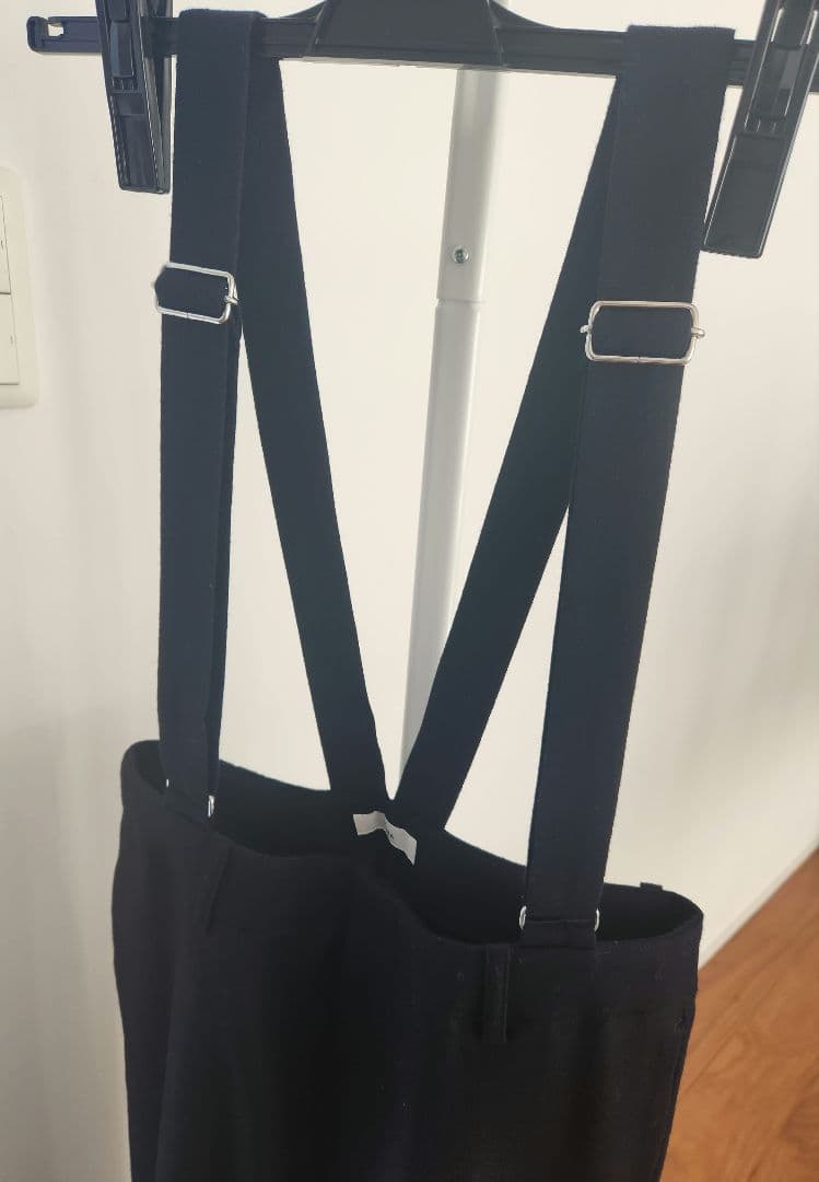 ＩＥＮＡハイウエストサスペンダーパンツ　ネイビー３６サイズ