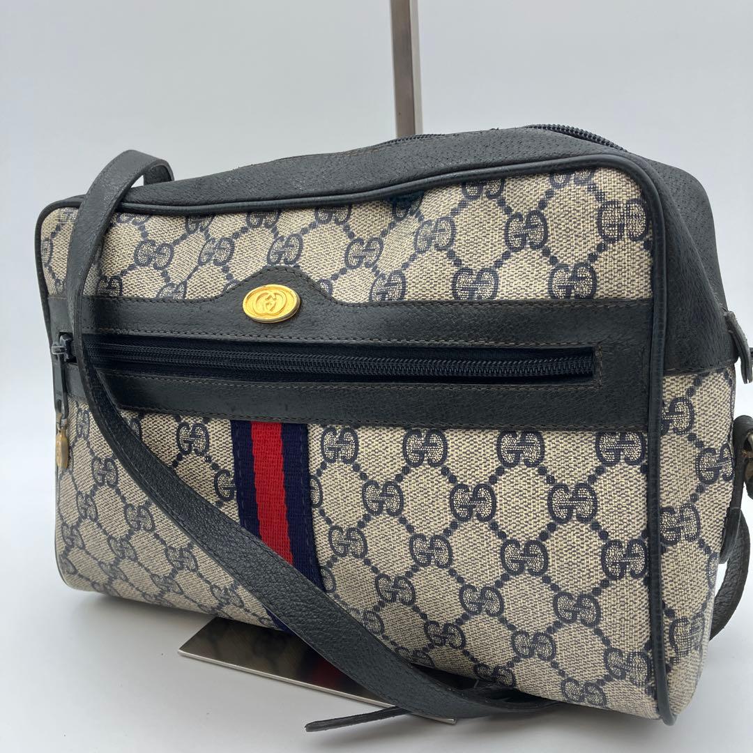 GUCCI　オールドグッチ　ショルダーバッグ　シェリーライン　PVC　5713