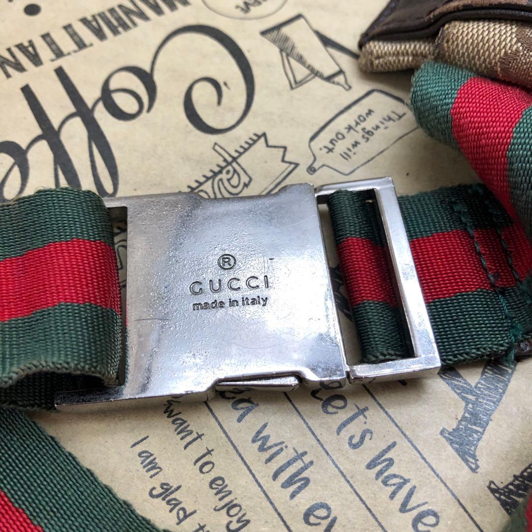 グッチ GG柄 シェリーライン ボティー バッグ キャンバス S3124