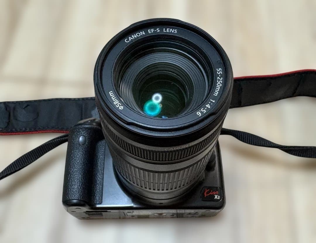 Kiss X2 デジタル一眼(ボディ＆レンズ2種)※充電器、ケーブル無