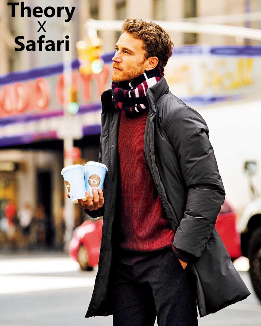 定価8万！】Theoryメンズ高級ダウンコートXSビジネス軽量Safari掲載