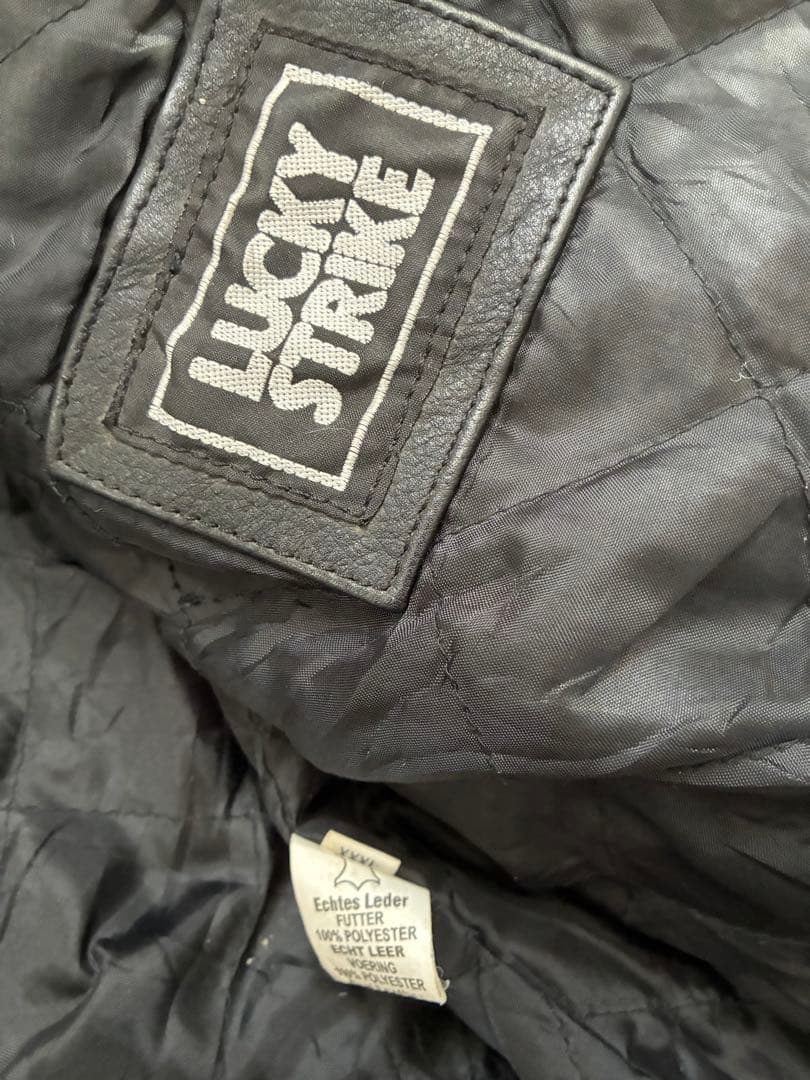 最終値下げ【90s】ヴィンテージ　LUCKY STRIKE レザージャケット