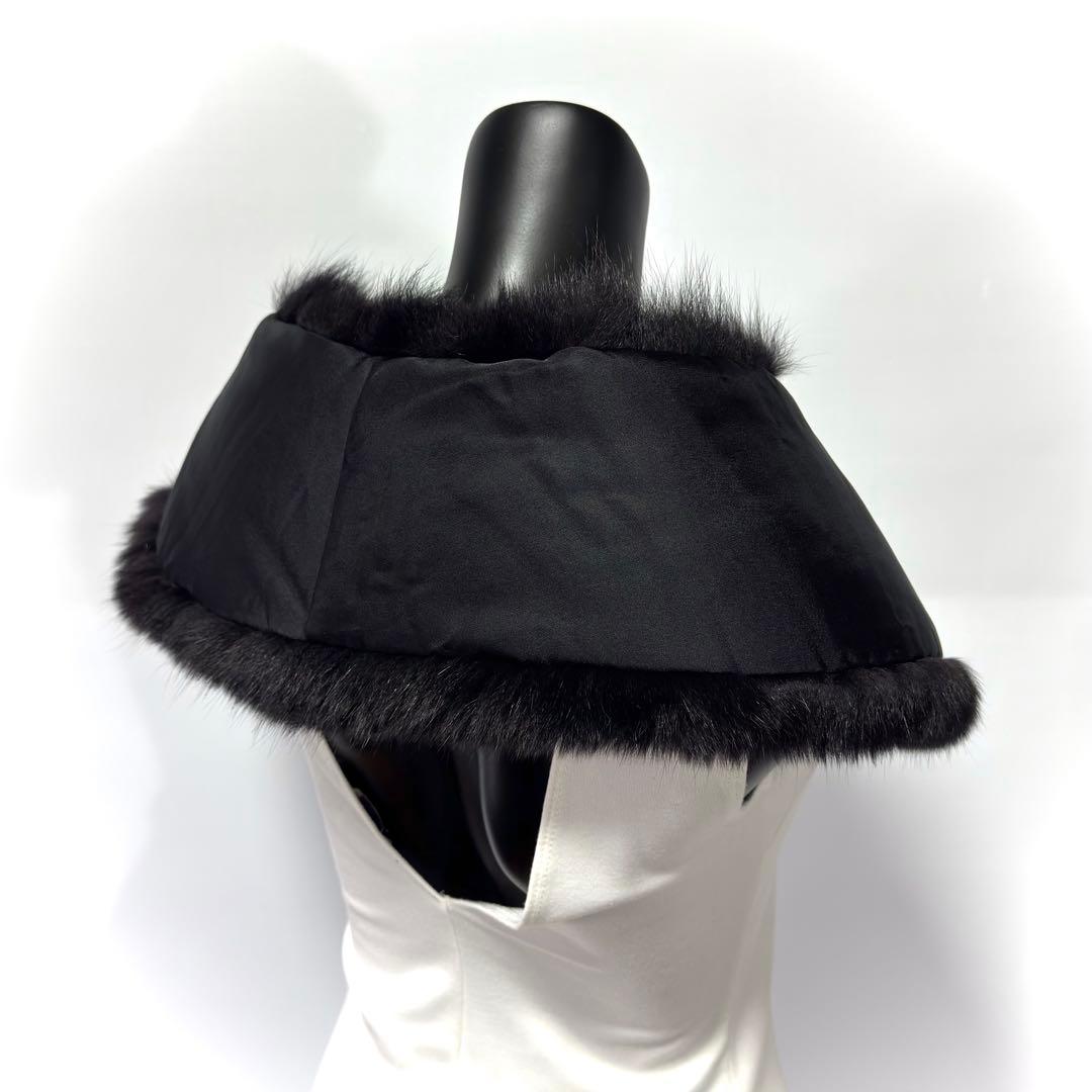 【麗影】SAGA FOX サガフォックス リアルファーショール フォックス 黒艶