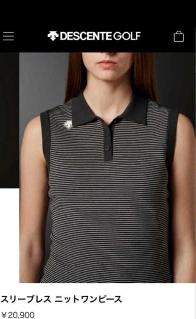 方々新品DESCENTE GOLF ノースリーブニットワンピース