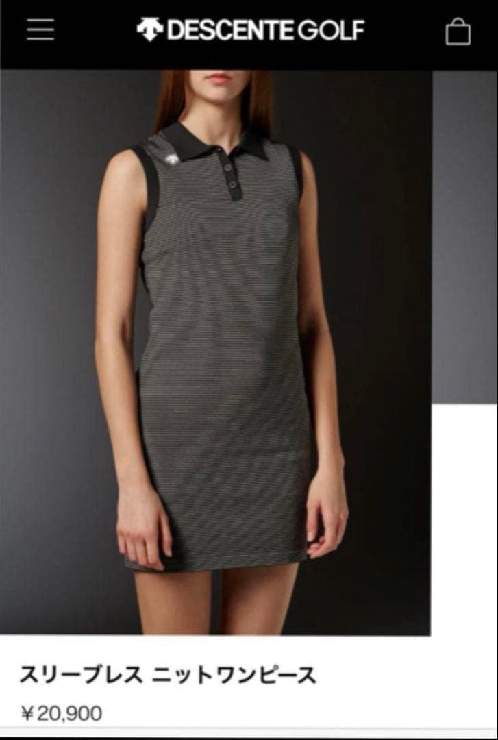 方々新品DESCENTE GOLF ノースリーブニットワンピース