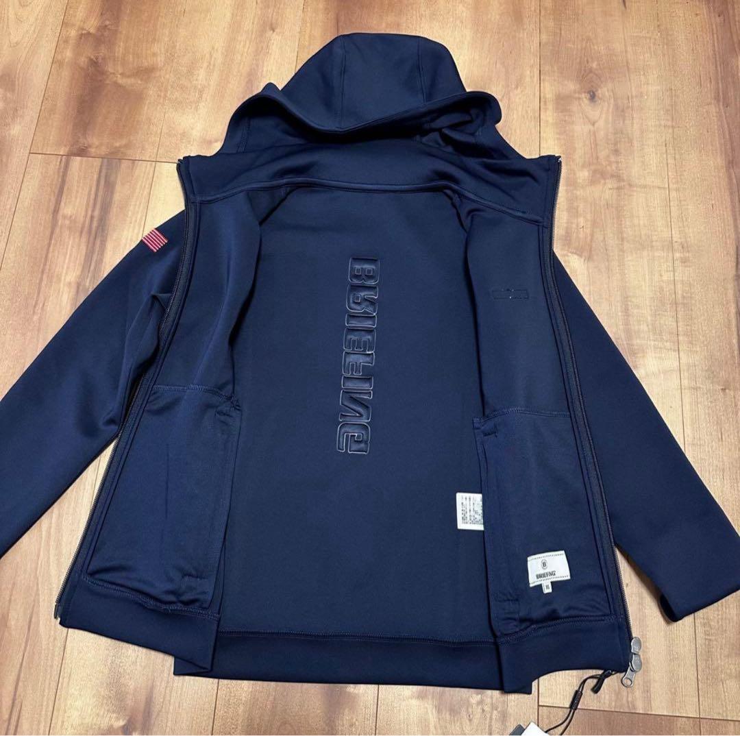 ブリーフィング　3Dロゴ　フード付パーカー　ネイビー　サイズXS 新品タグ付き