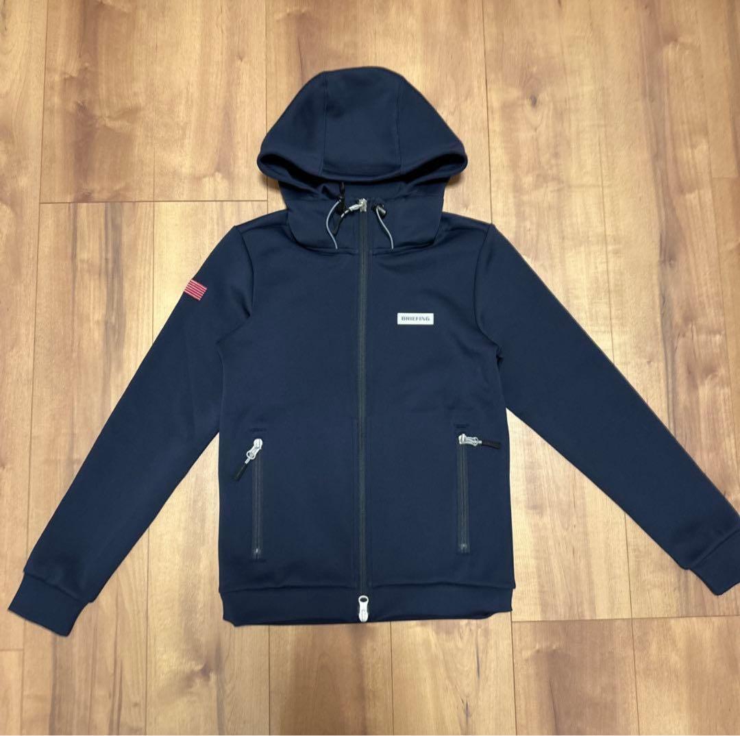 ブリーフィング　3Dロゴ　フード付パーカー　ネイビー　サイズXS 新品タグ付き