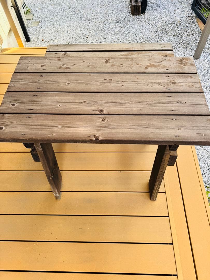福岡発 アウトドア 手作り テーブル チェアセット 食卓机 椅子 木製