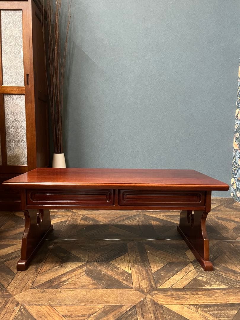 カリモク 文机 唐木 民芸 インテリア アンティーク しょうわれと