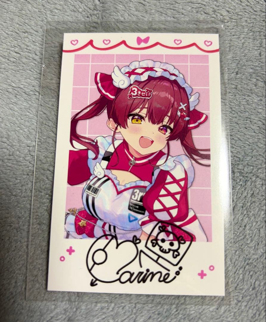 きゅるるん大作戦 複製サイン付き 宝鐘マリン チェキ風カード 特典