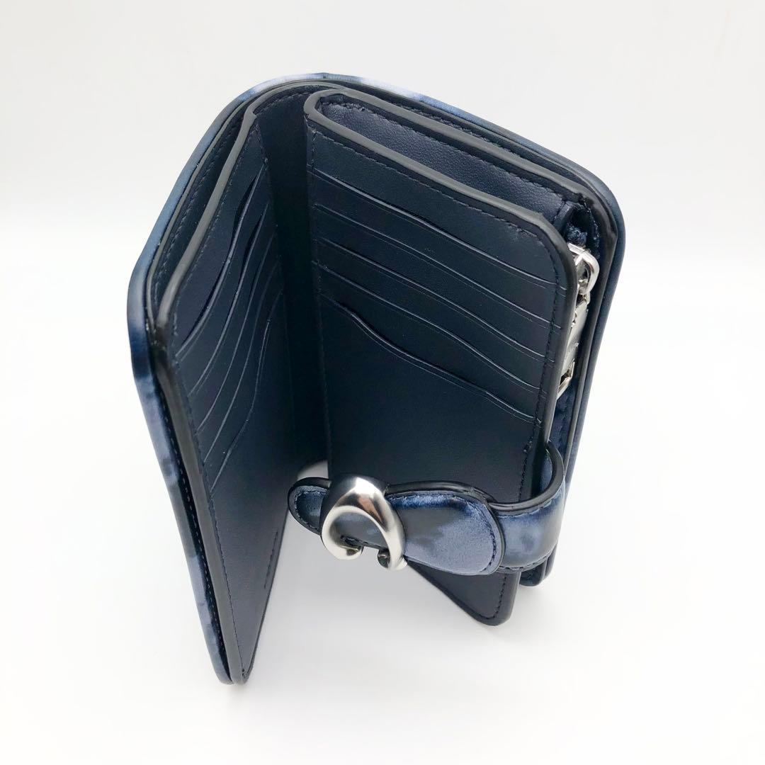 COACH ☆大人気☆ タビーミディアム ウォレット ミッドナイトネイビー