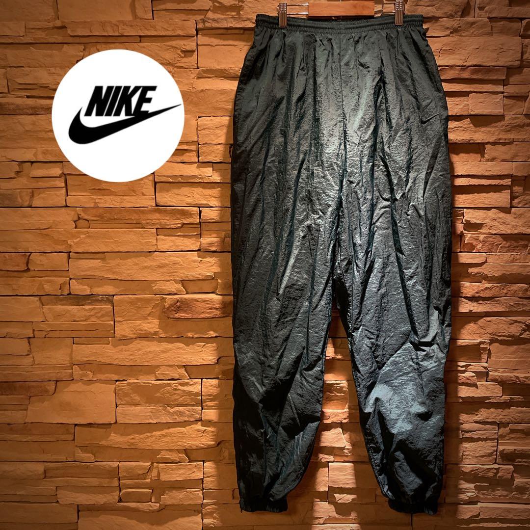 激レア】90s'銀タグ/NIKE/ナイロンパンツ/カニエウエスト/グリーン/M