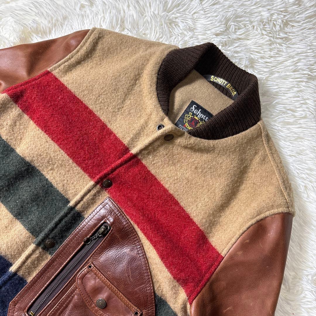 希少✨schott✖︎wool rich ショット❌ウールリッチ別注　スタジャン