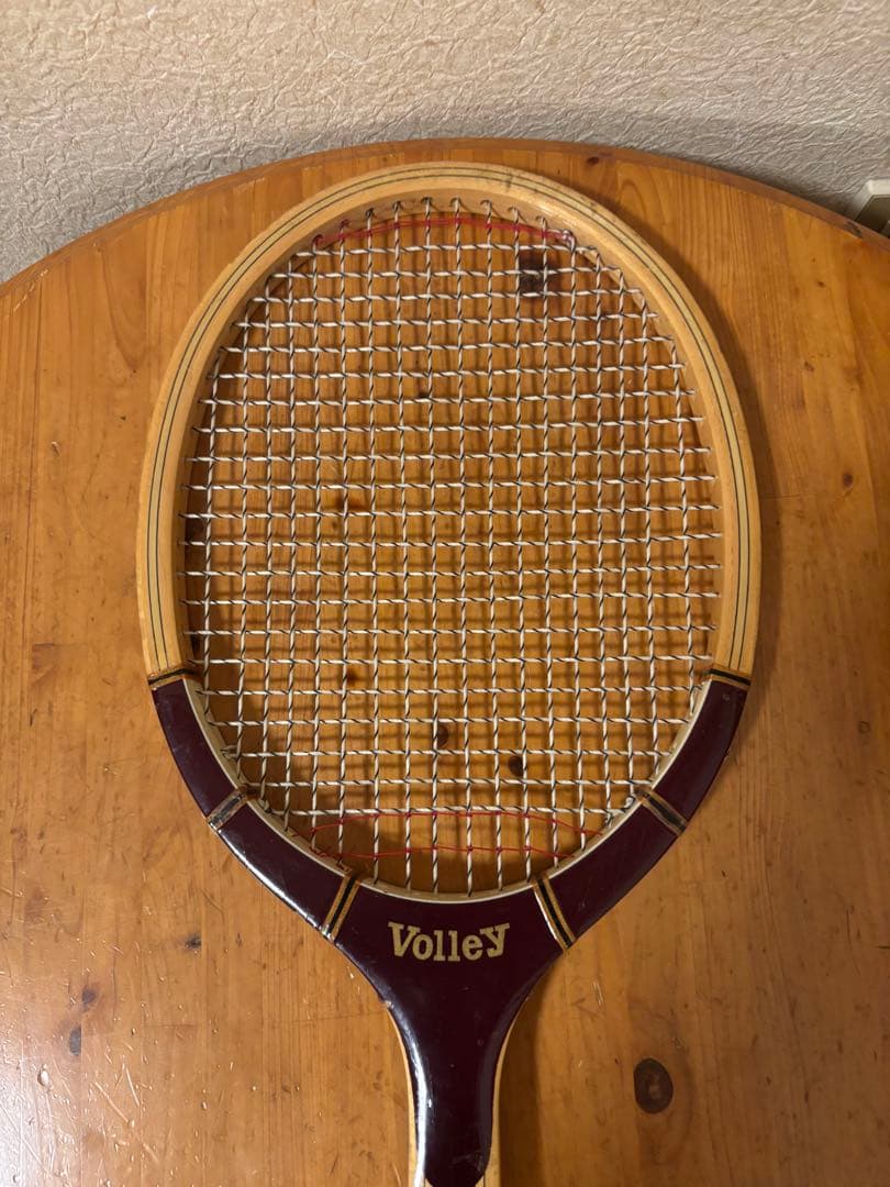 volleyヴィンテージ￼木製￼テニスラケット - メルカリ