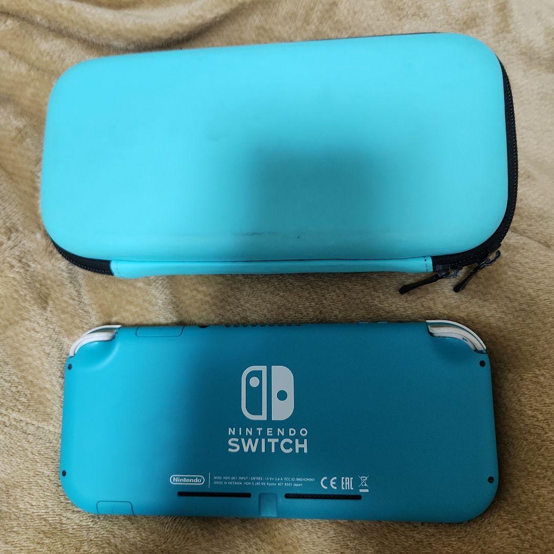 Switch ライト水色　カバーケース付き！ ジャンク品！　見た目新品