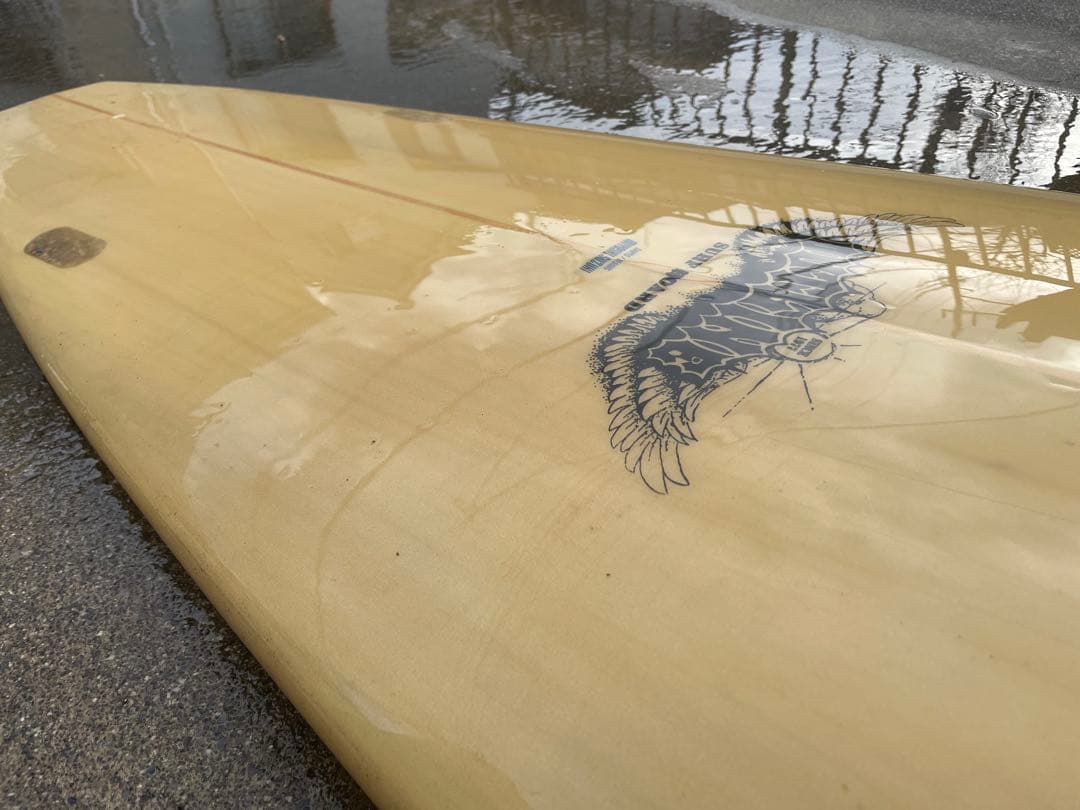 ロングボード ベージュ フィン付き 送料込み