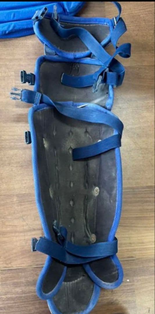 MIZUNO】軟式野球大人用キャッチャー用レガース&プロテクター ブルー