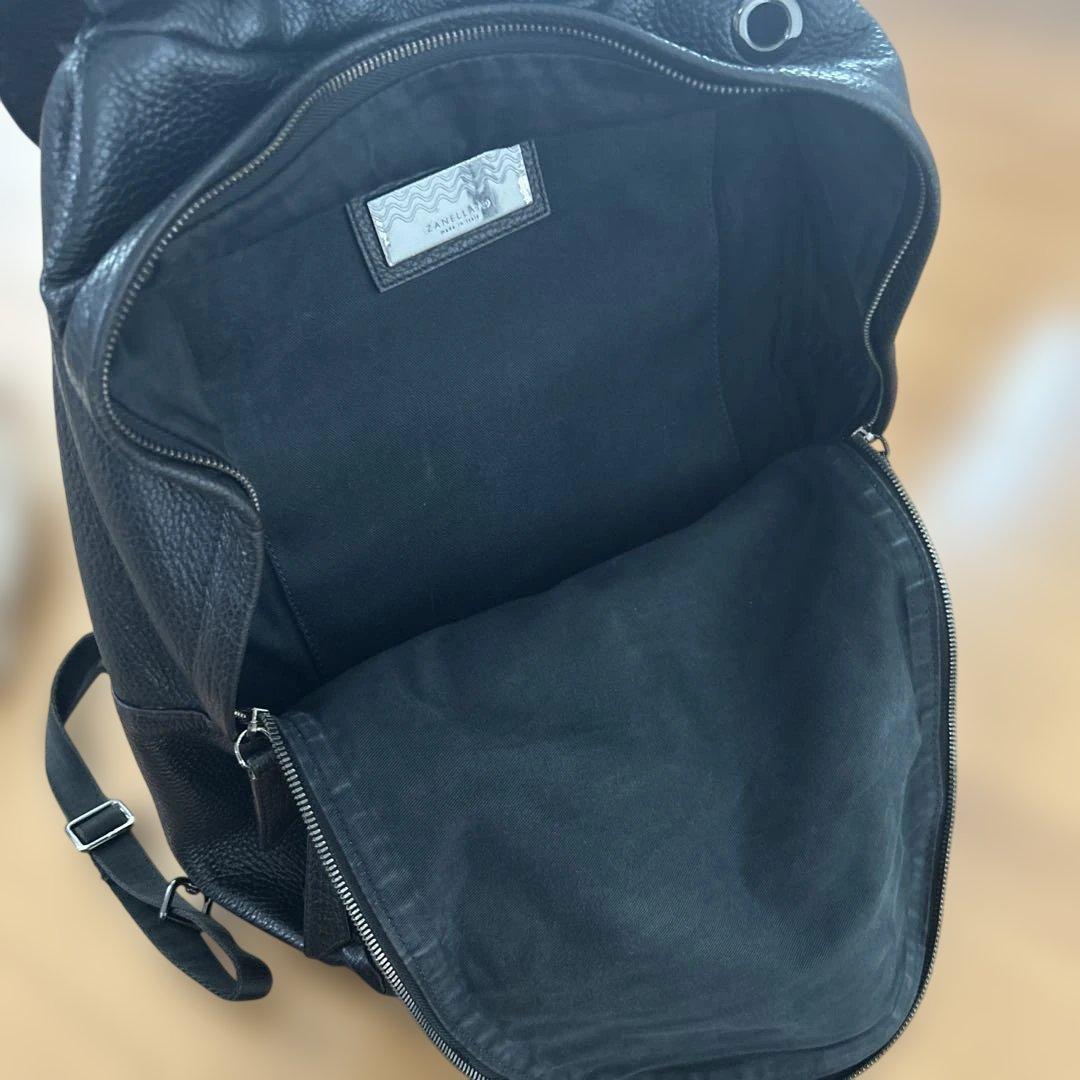 【ZANELLATO】ザネラートブラック レザーバックパック　リュック