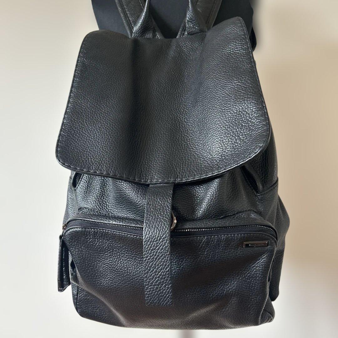 【ZANELLATO】ザネラートブラック レザーバックパック　リュック