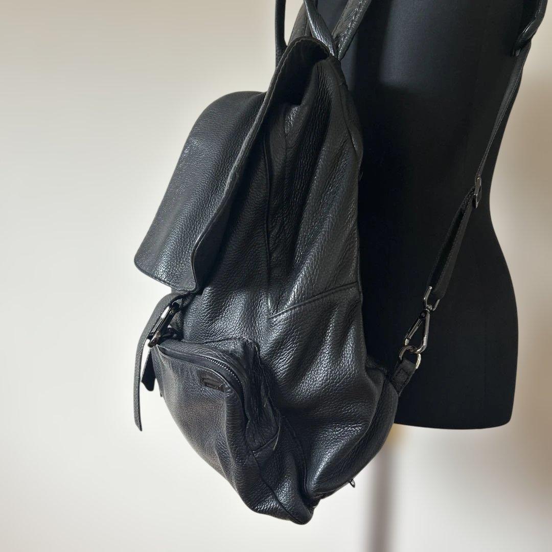 【ZANELLATO】ザネラートブラック レザーバックパック　リュック