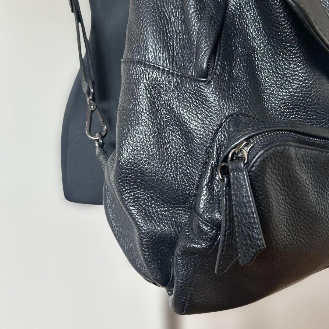 【ZANELLATO】ザネラートブラック レザーバックパック　リュック