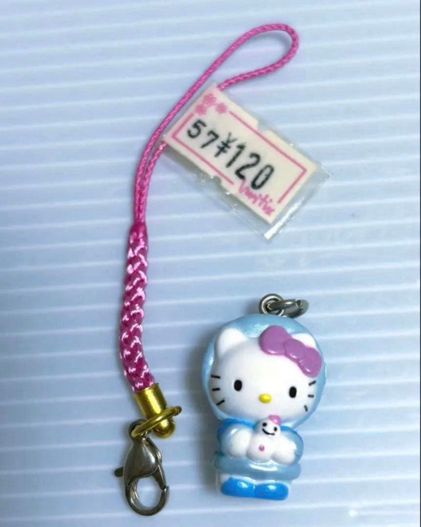 雪だるま パーツ ハローキティ 平成レトロ サンリオ キーホルダー