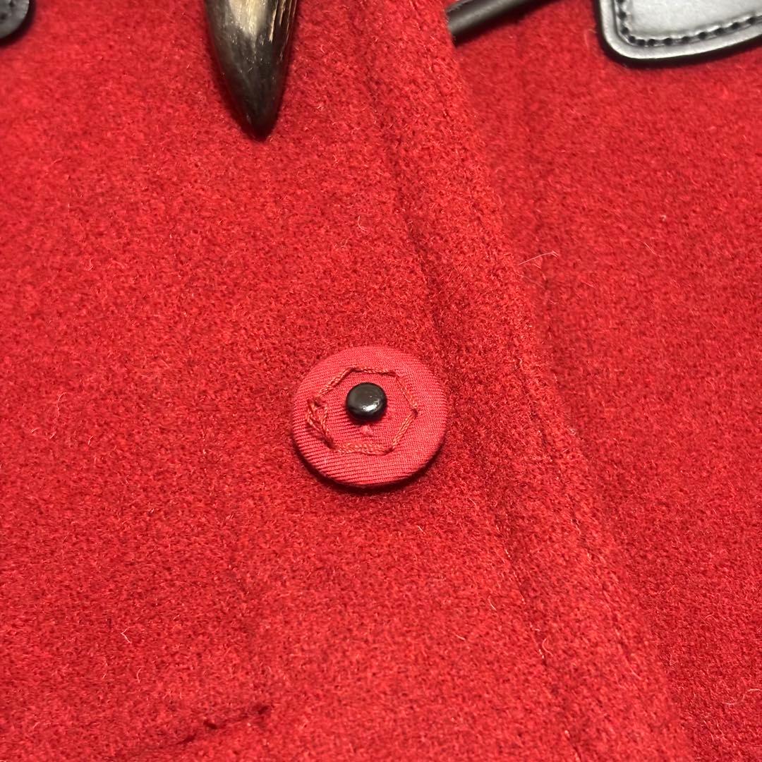 美品　近年モデル　大きめ　バーバリーロンドン　ダッフルコート　レッド　サイズ54