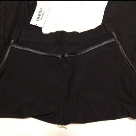 チャコット　社交ダンス　M スラックス　側章　黒 ダンス衣装　定価25300円