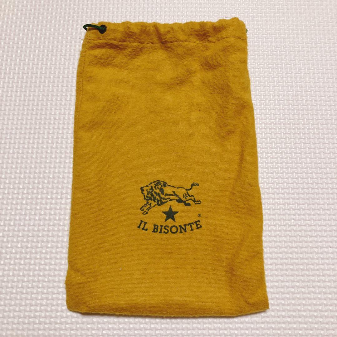 未使用IL BISONTEレザーフラップ長財布　ゴールド　袋カード付き