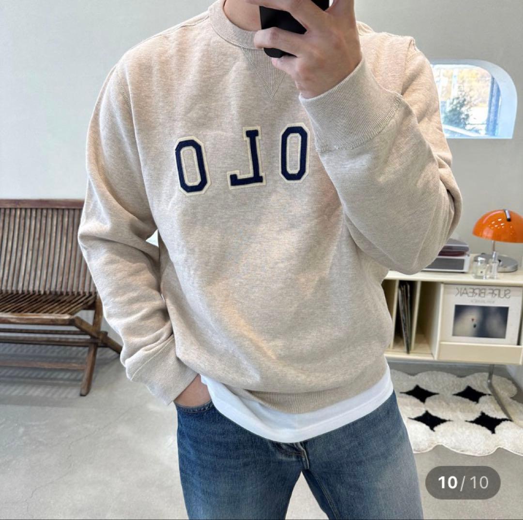 POLO RALPH LAUREN ベージュ クルーネック M