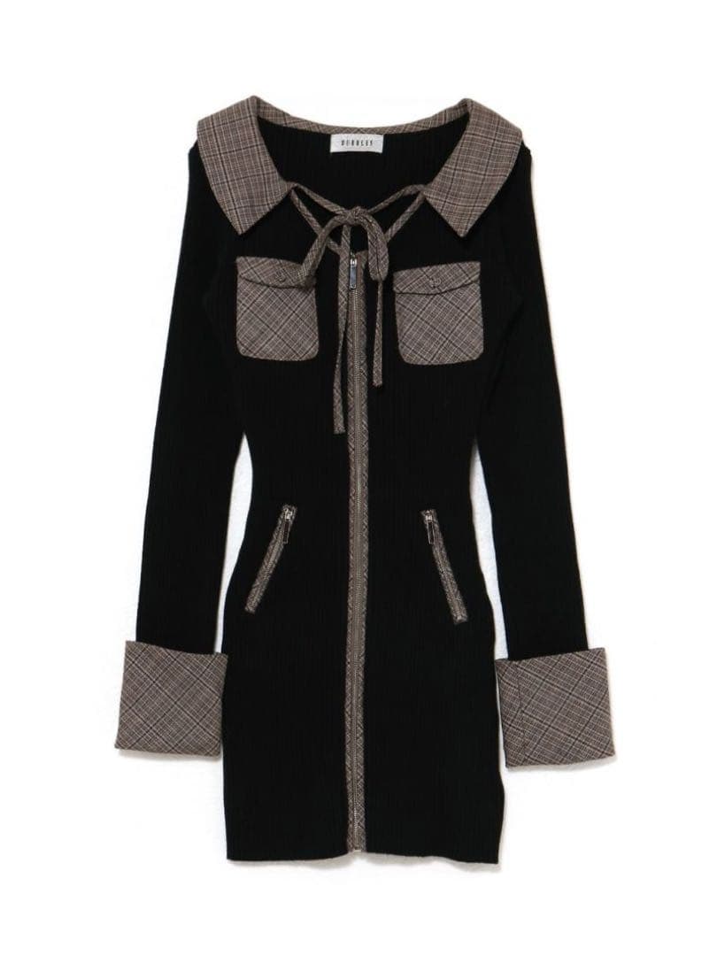 bubbles‪‪❤︎‬フロントジップニットワンピース - メルカリ‬