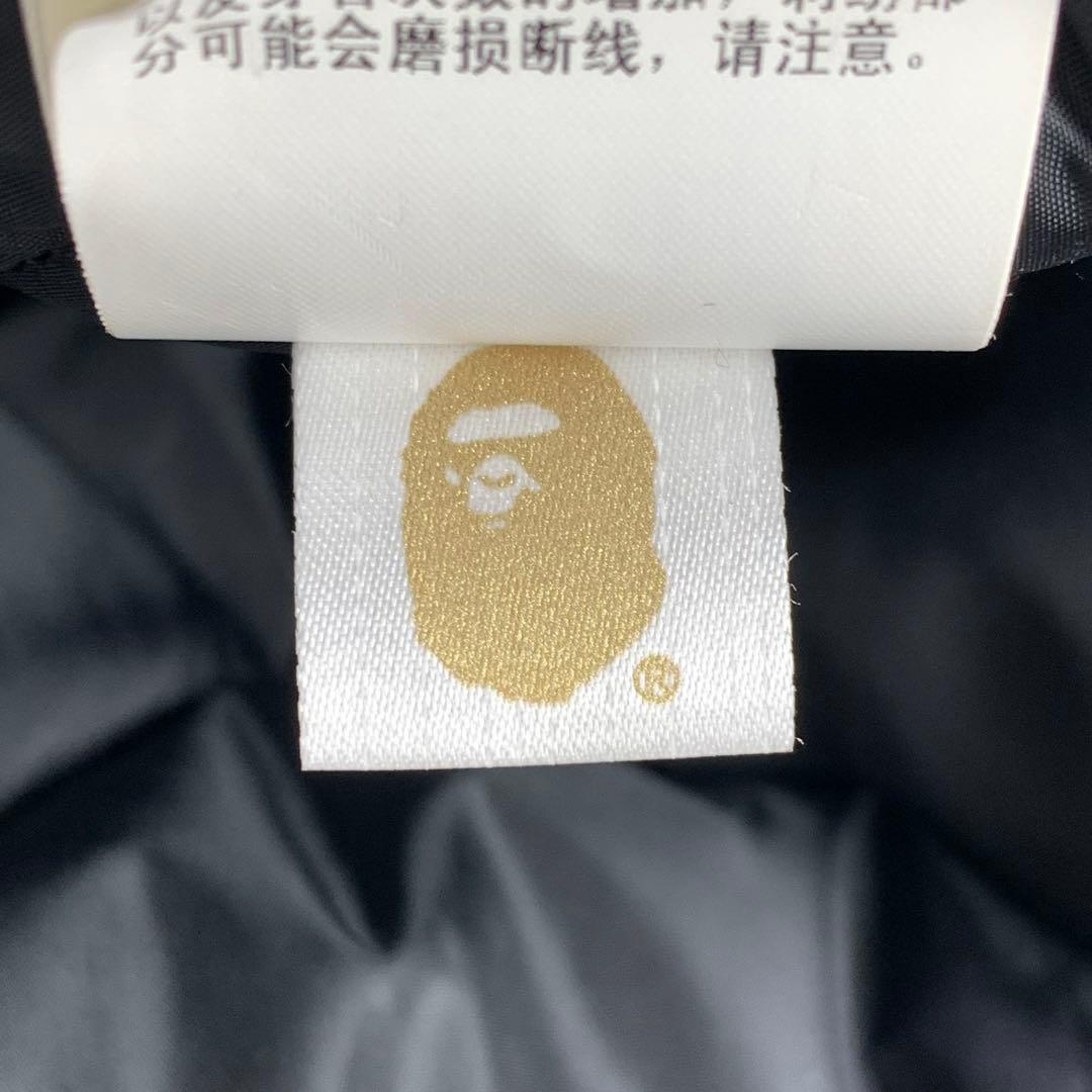 Mr.BATHING APE　ウールスタジャン　XL　ブラック　刺繍　ウール