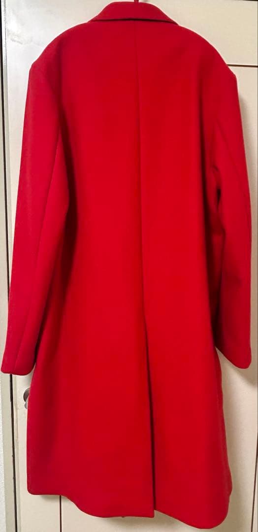 ZARA 赤 ダブルブレスト チェスターコートロング Mサイズ