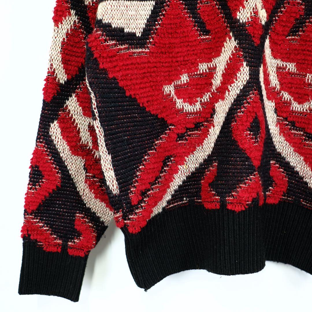 FICCE UOMO 3Dニット セーター ドン小西 総柄 派手 80s 古着屋 - メルカリ