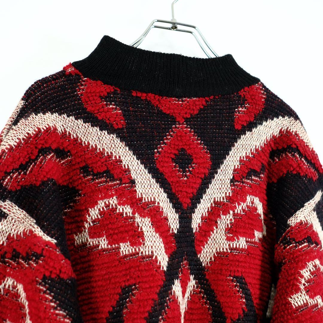 FICCE UOMO 3Dニット セーター ドン小西 総柄 派手 80s 古着屋 - メルカリ