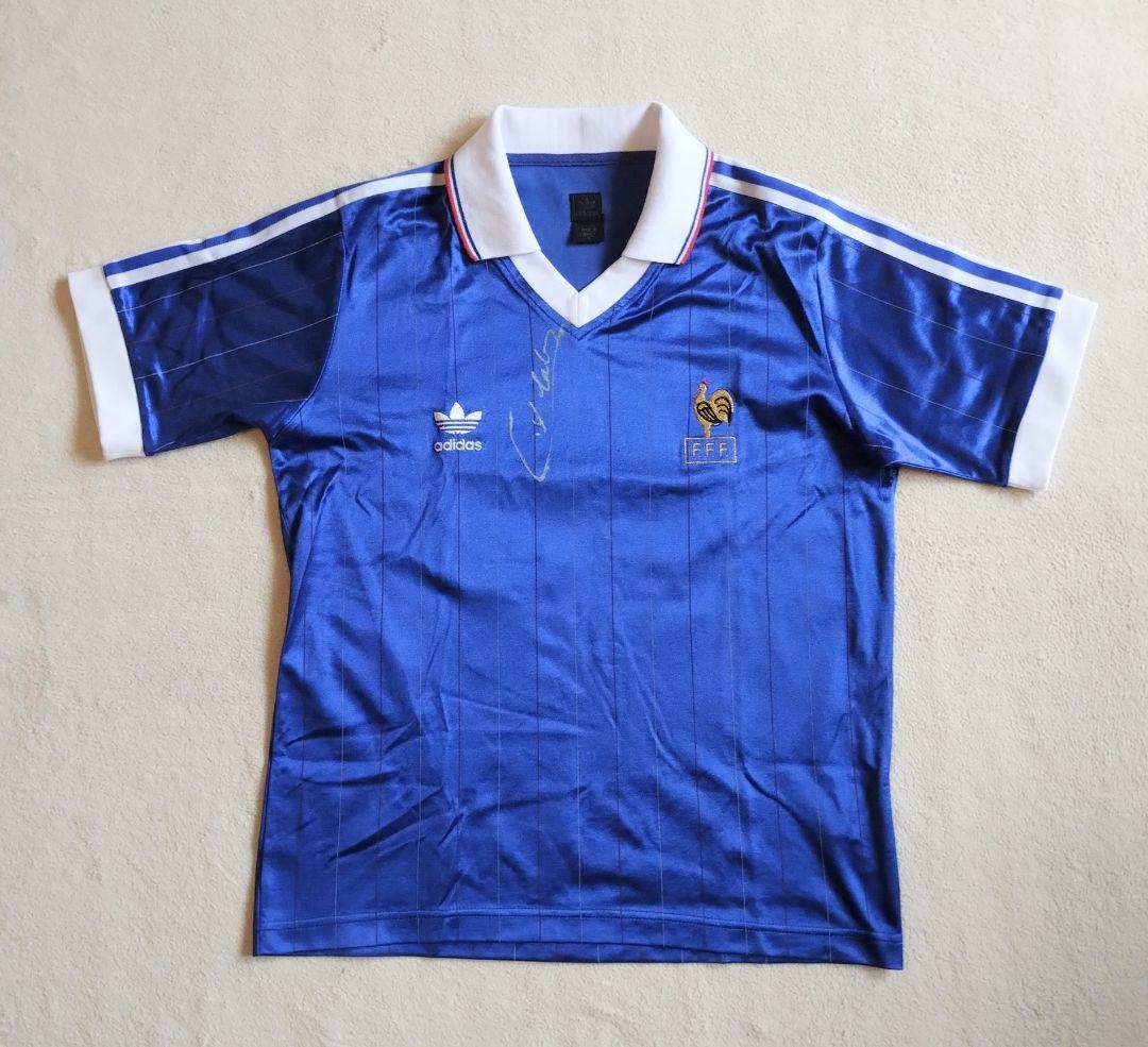 値下不可80〜82年プラティニサイン入りユニフォームフランス代表