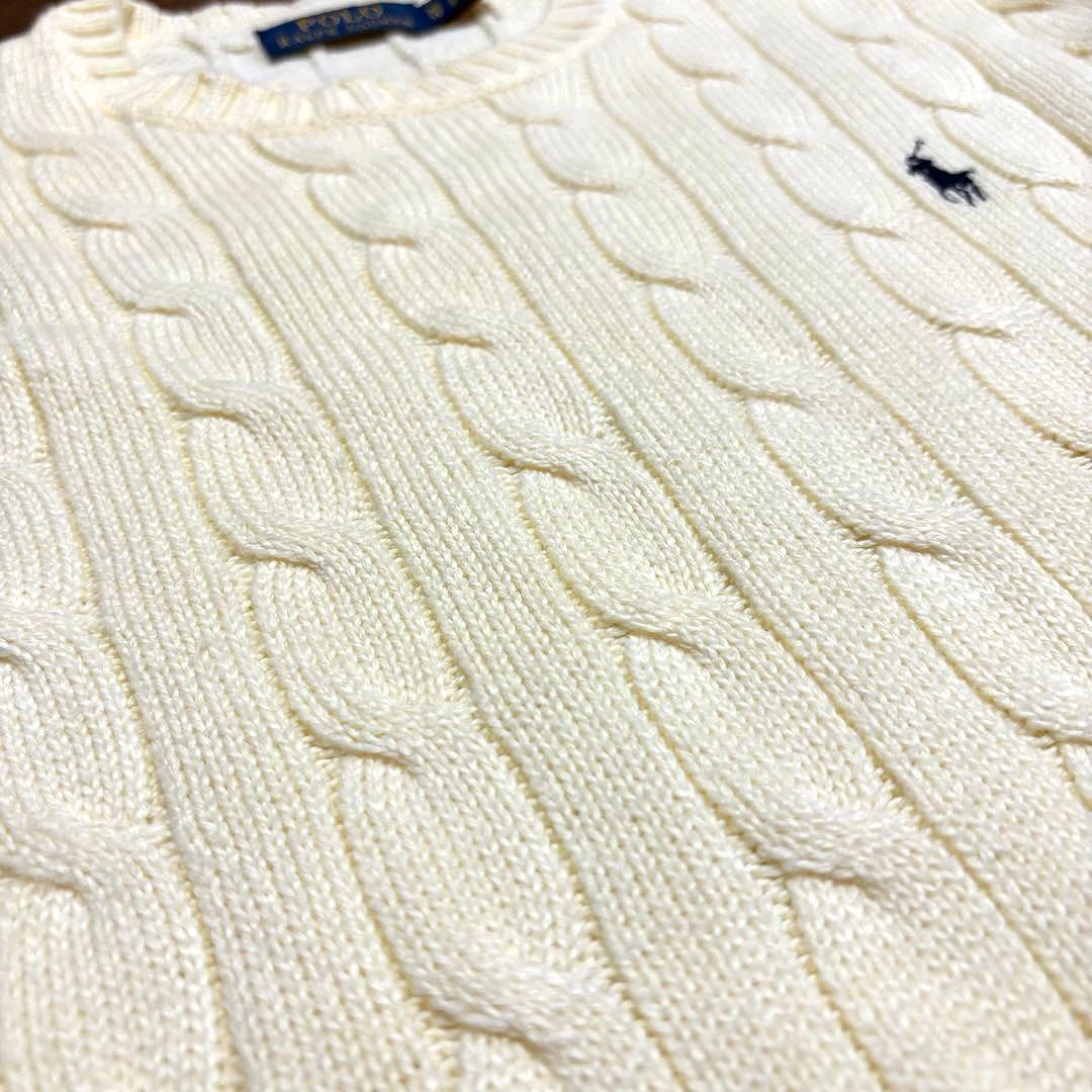 【QRコード付き】 ラルフローレン ケーブル ニット セーター　NO2744