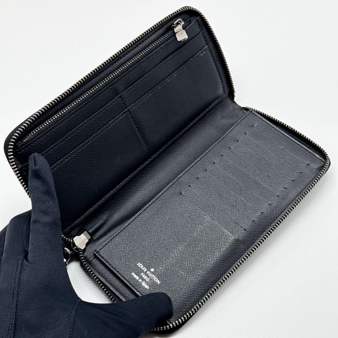 ルイヴィトン モノグラム エクリプス ヴェルティカル 財布 ブラック ジッピー