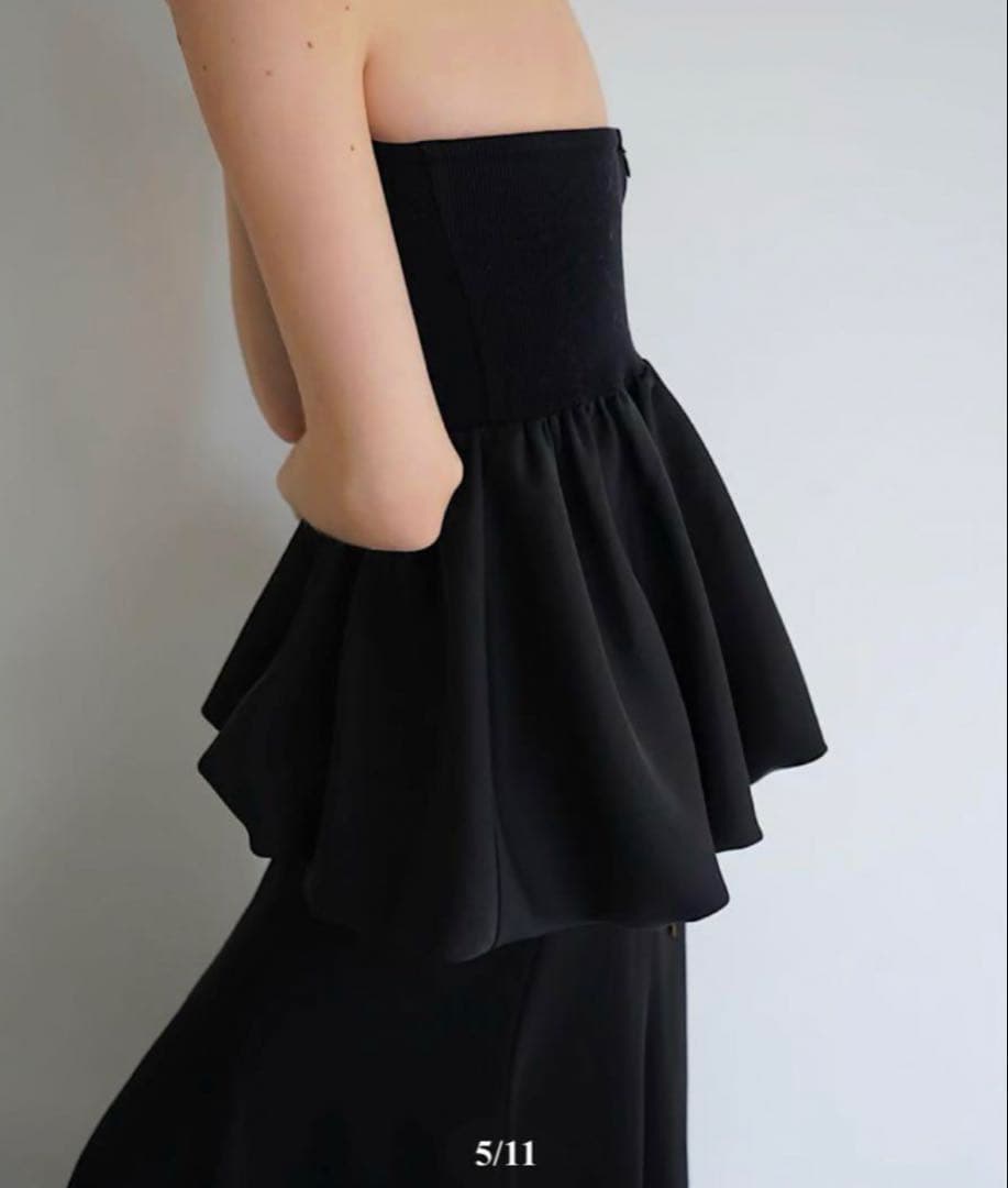 トップス acka volume bare top