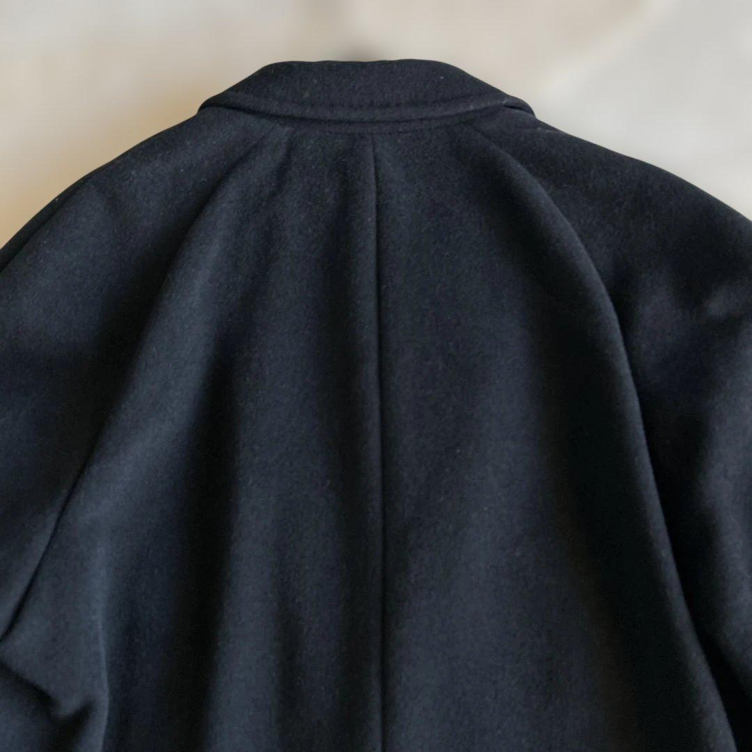 ステンカラーコート　新品タグ付き　コシノヒロコ アンゴラウール　黒　ゆったりXL