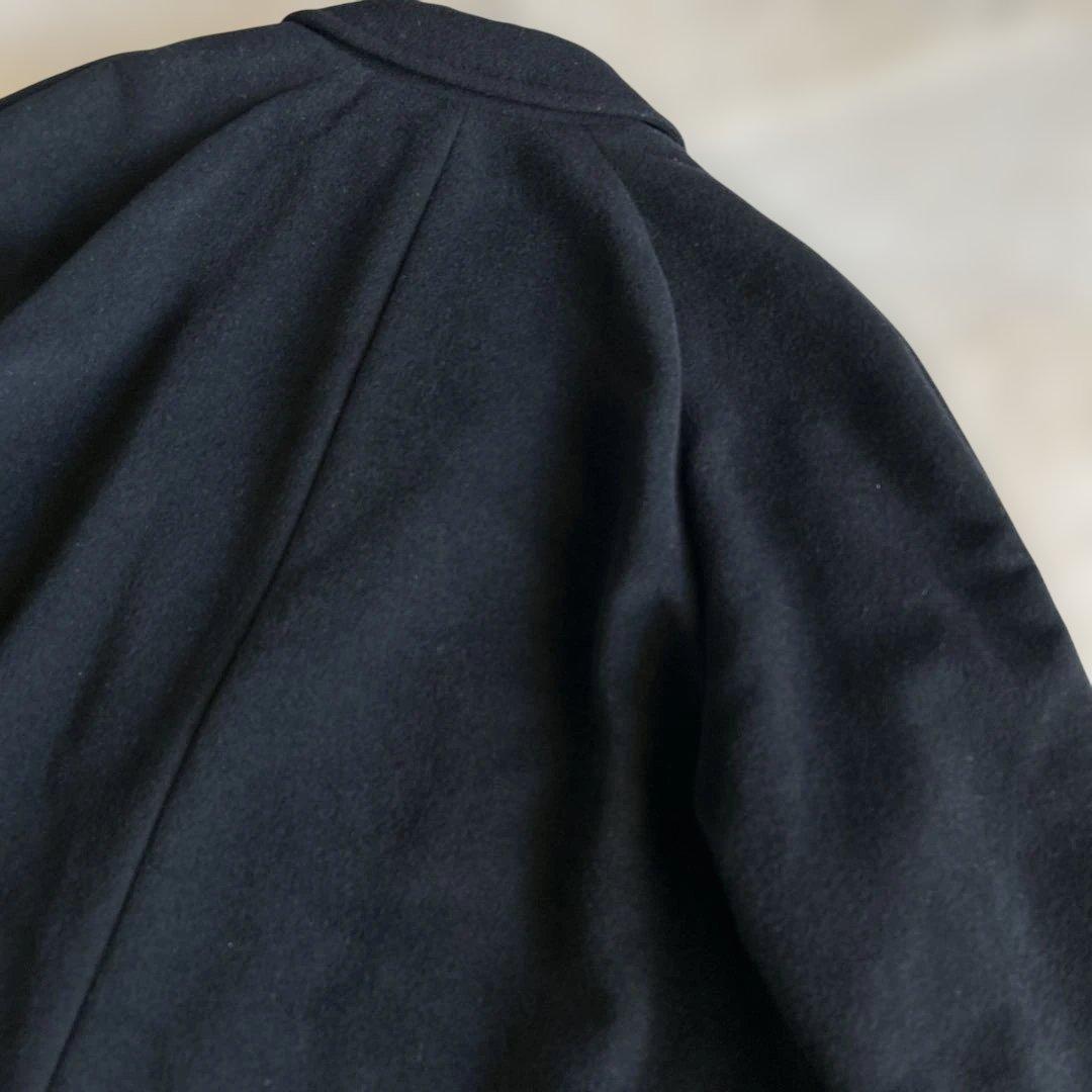 ステンカラーコート　新品タグ付き　コシノヒロコ アンゴラウール　黒　ゆったりXL