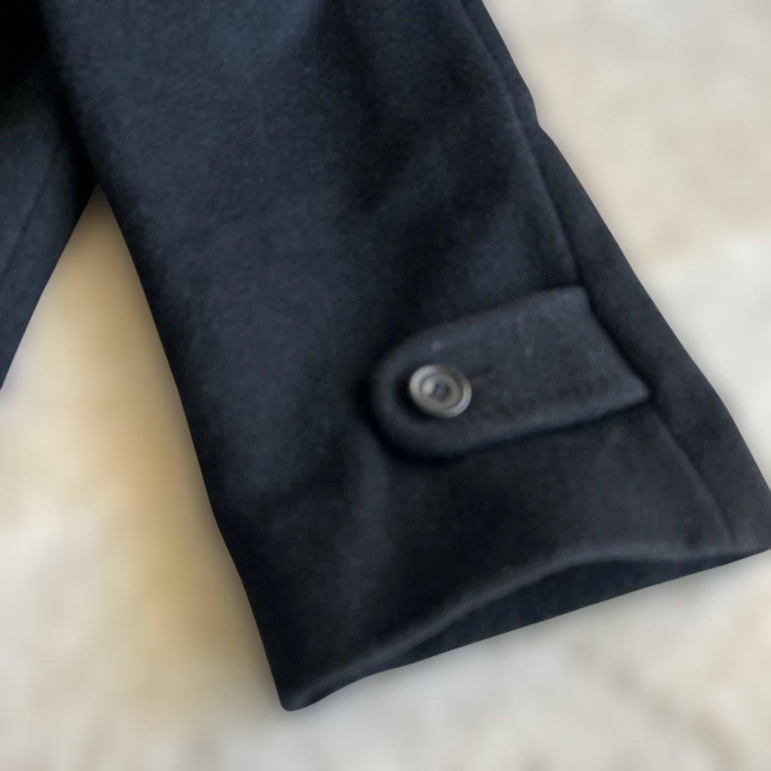 ステンカラーコート　新品タグ付き　コシノヒロコ アンゴラウール　黒　ゆったりXL