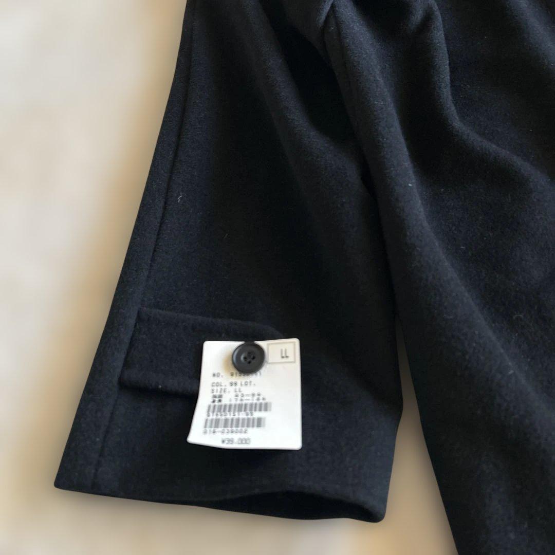 ステンカラーコート　新品タグ付き　コシノヒロコ アンゴラウール　黒　ゆったりXL