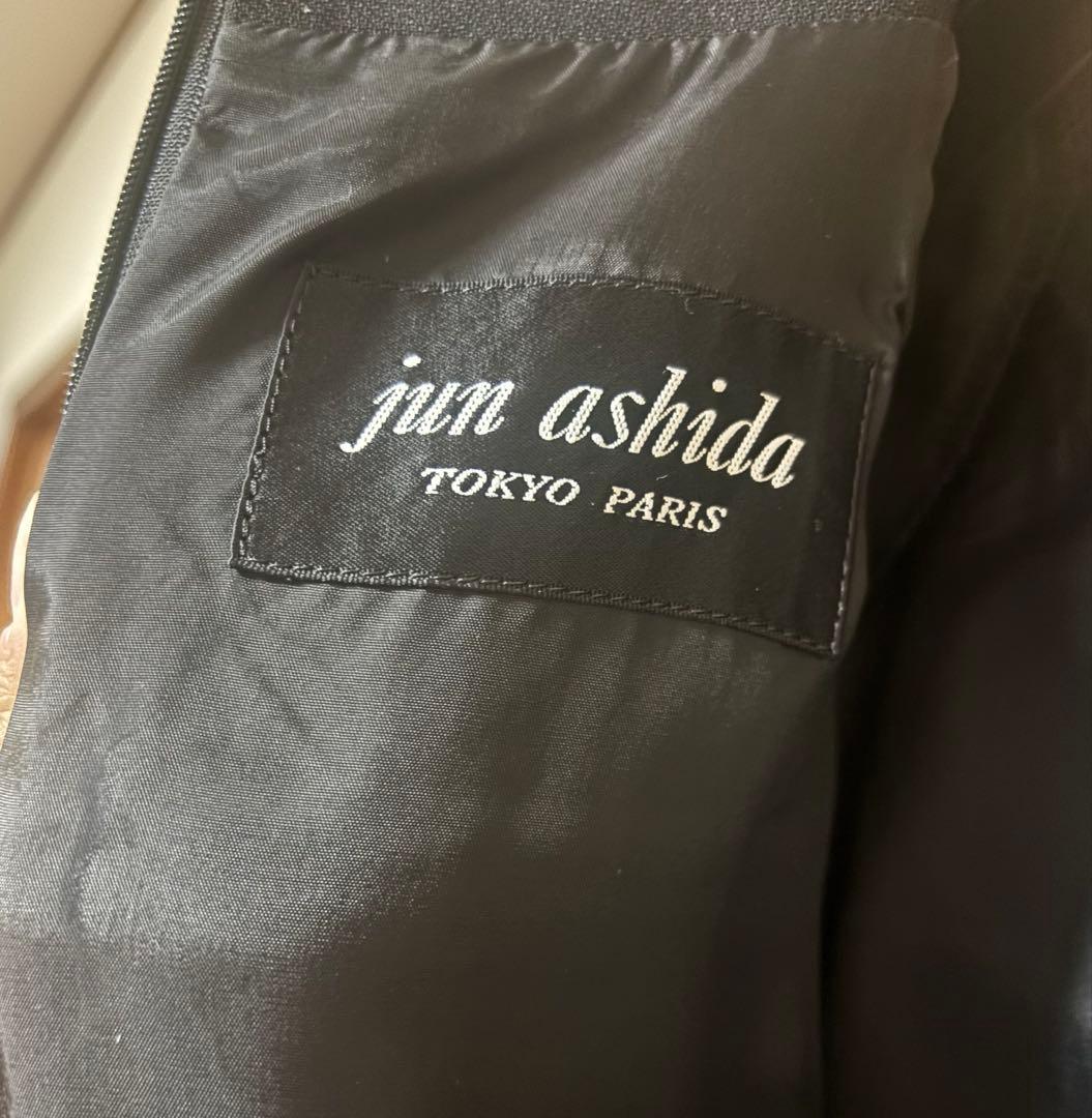 極美品】JUN ASHIDA 長袖バイカラーワンピース M〜Lサイズ