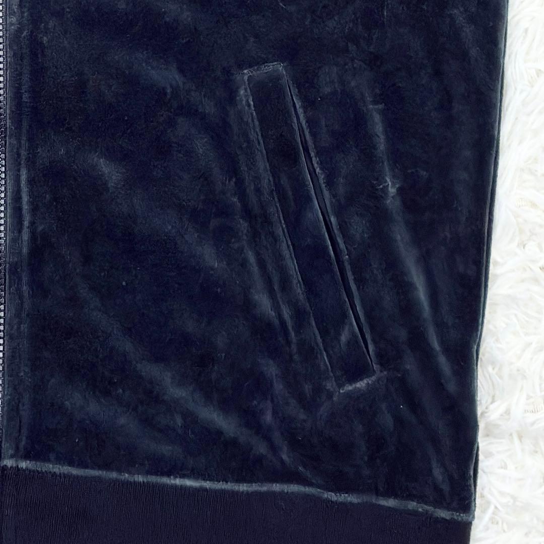 美品　ナイキ　ベロア　ワンポイントロゴ　刺繍ロゴ　トラックトップ　M　ブラック