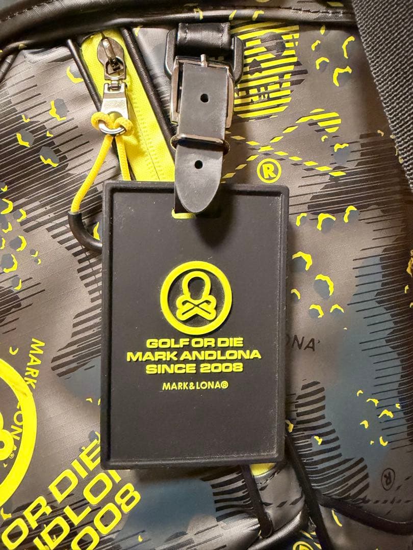 MARK&LONA スタンド式キャディバッグ　2025SS ブラックイエロー